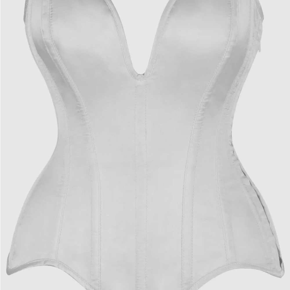 Top Drawer Steel Boned White Corset